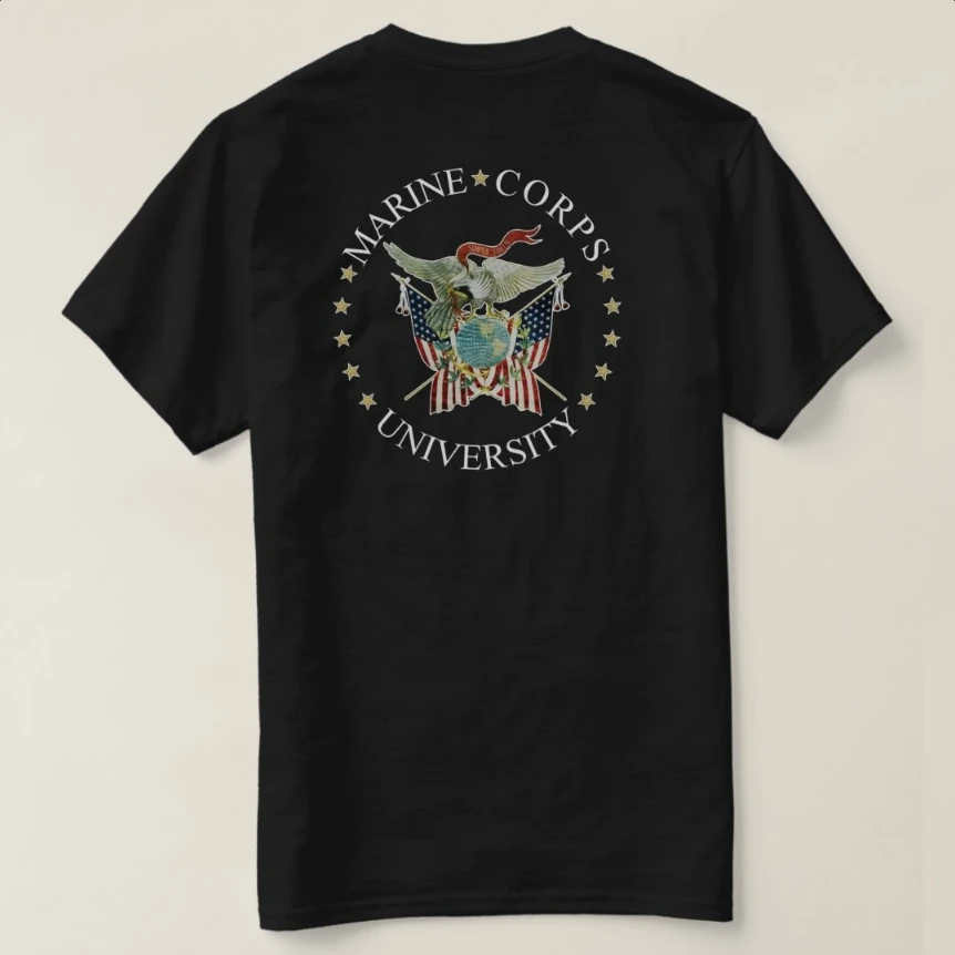 US Marine Corps University T-Shirt 100% Cotton O-Neck Short Sleeve Summer Casual Mens T-shirt Size S-3XL