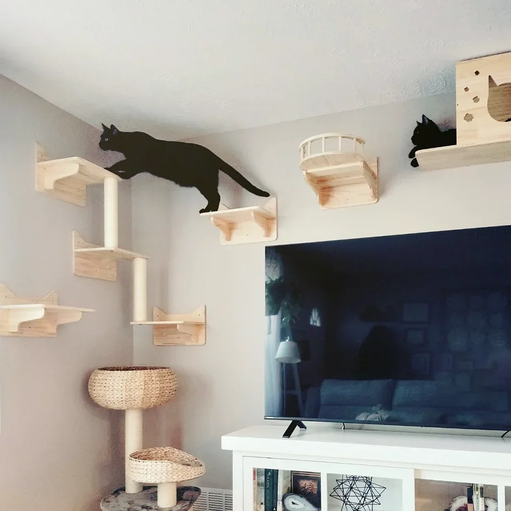 

Кошачья царапина, настенный гамак, кошачье дерево, деревянная мебель, лазание на дереве, окунь, кровати, сизалевая ступенька, набор лестниц для игры в кошки