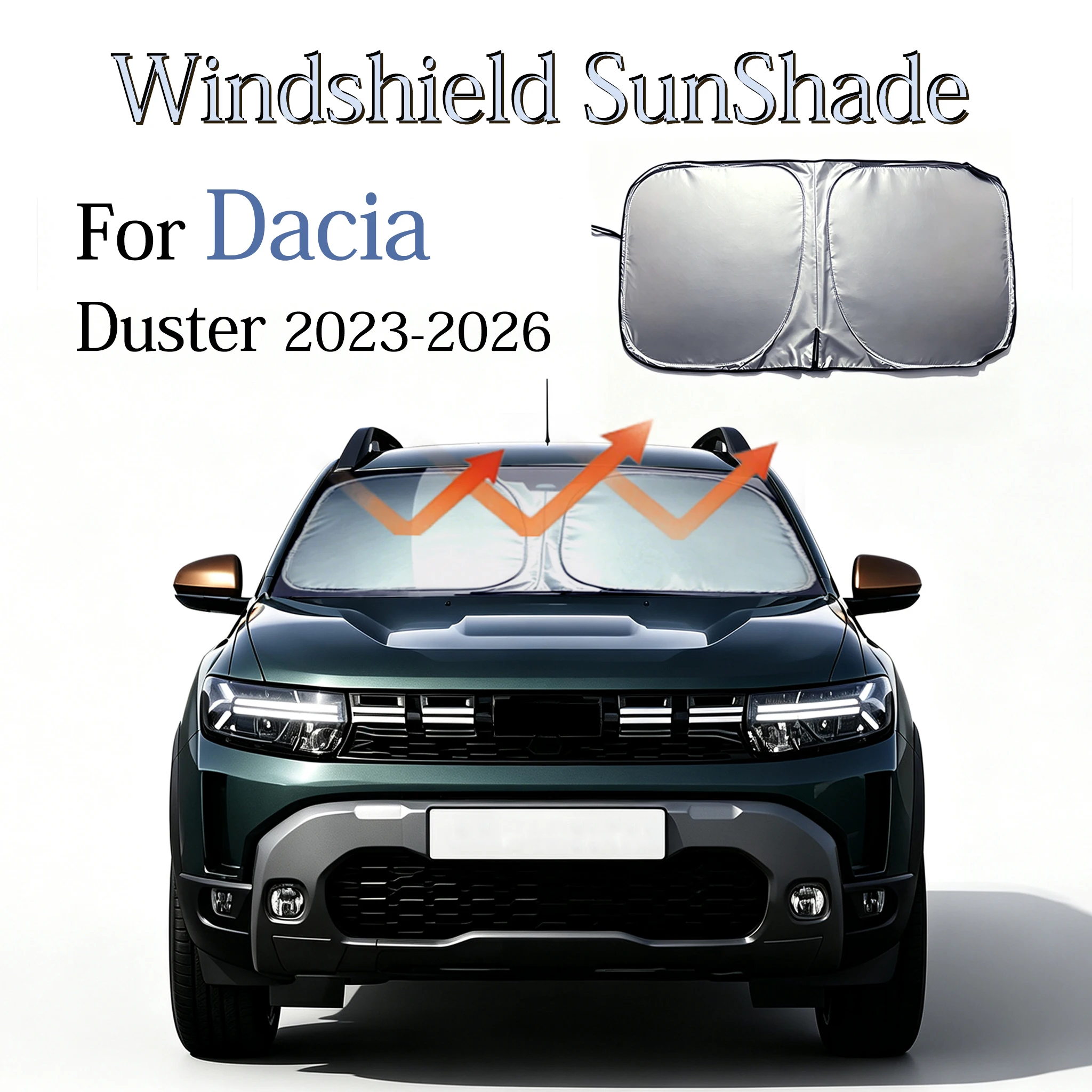 

For Dacia Duster 2023-2026 Car Windshield Sunshade Cover Sun Shade Heat Insulation Summer Auto Interior Protection Accessories