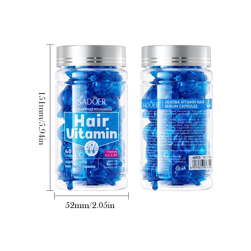 عسل كبسولات الشعر علاجات للشعر التالف بروتين زيت الأركان المغذي السلس ترطيب منتجات فيتامين العناية بالشعر #6