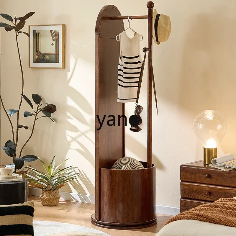 CX  simple full-length mirror coat rack integrated solid wood floor mirror bedroom rotatable hanger