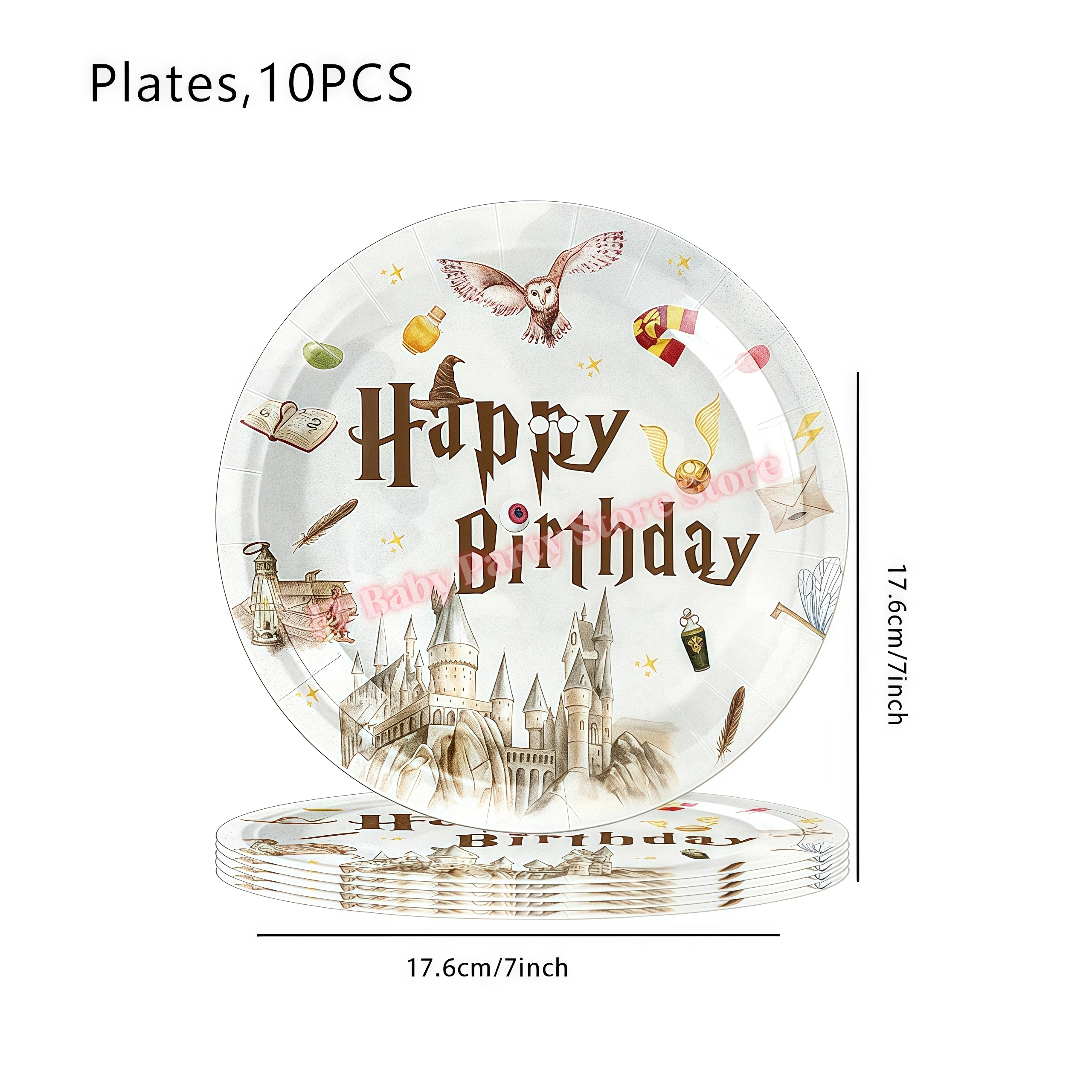 Academy Magics Geburtstagsparty-Dekoration, Harry-Potter-Motiv, Ballon, Teller, Becher, Serviette, Kindergeschenk, Babyparty-Zubehör, Event-Artikel, Souvenir – Detail 9