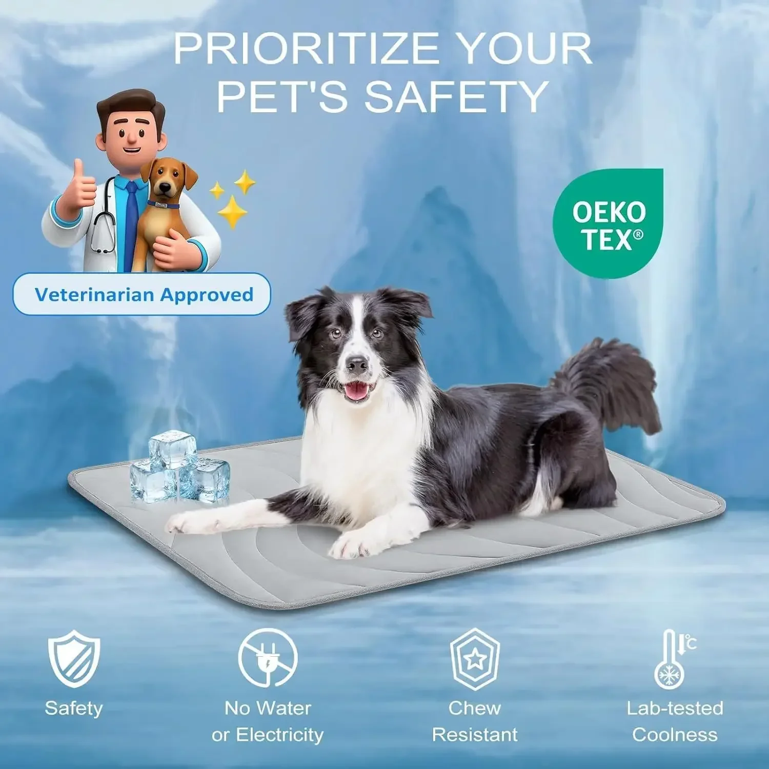 UpgradedCooling Pet Mat Suitable for Large Dogs & Breeds,Made To Last and Can,for /Outdoor Use For,Tunk,Dog Bedding