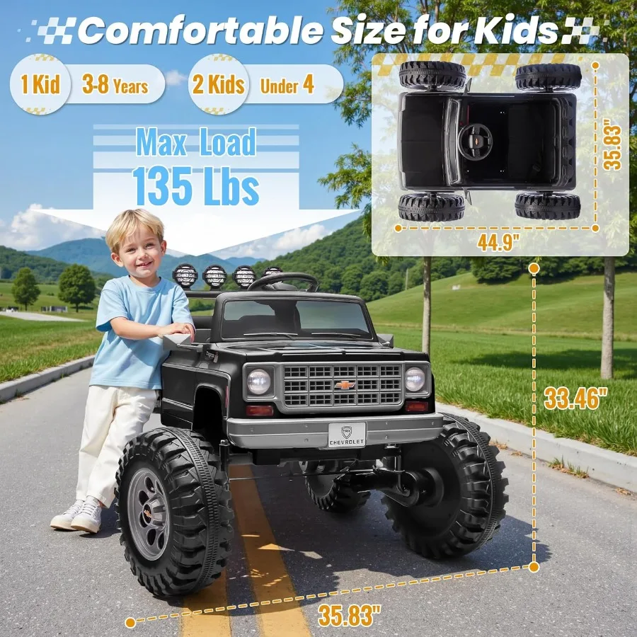 ركوب 24 فولت على السيارة، شاحنة شيفروليه شيان مرخصة مع محرك/4X200 وات، جهاز تحكم عن بعد، غاسل للديكور، ركوب 24 فولت على الألعاب Pow #6