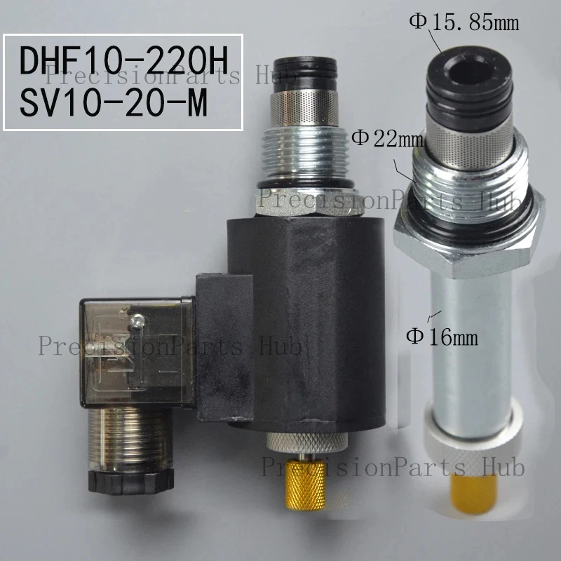 Two Position Two Usually Closed Thread Hydraulic Valve Plug-in Solenoid Valve DHF10-220H SV10-20M