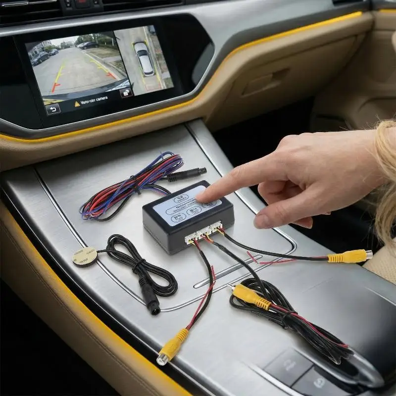 Front Converter Car Parking Camera with Two Way Control Box Reversing System HD Waterproof for Safe Parking at Night