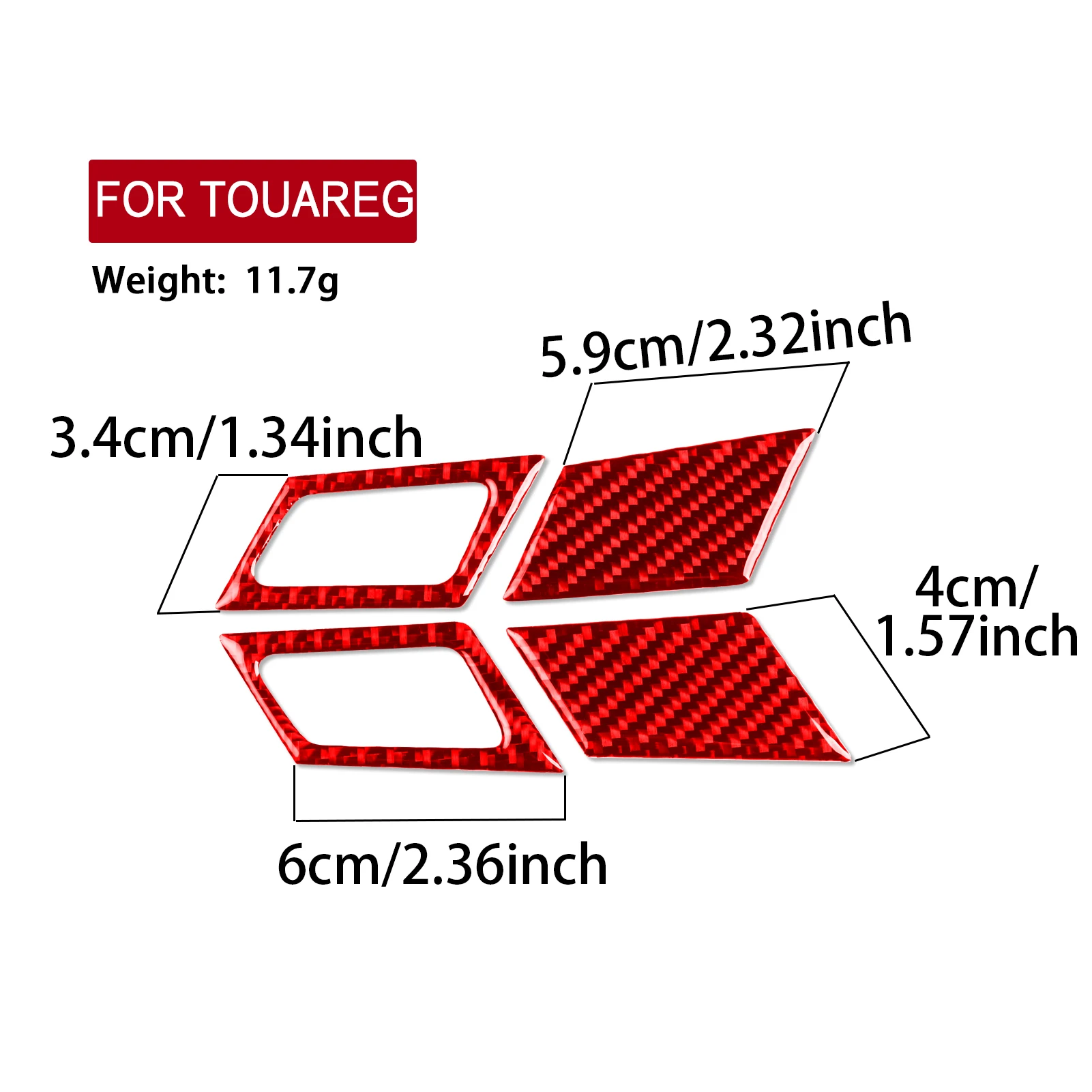 

Automotive Soft Carbon Fiber Door Control Button Lock Panel Decor Interior Accessories Sticker FOR Volkswagen Touareg 2019-2026