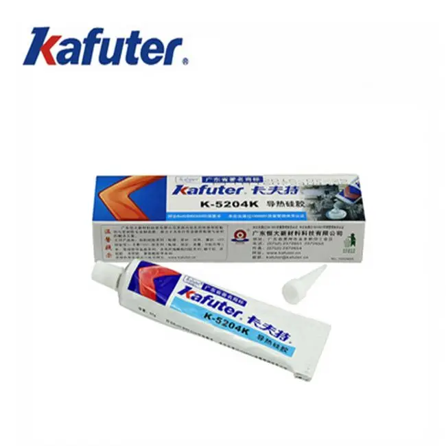 Cheap Silicone Sealant Kafuter K-5204-8g 1.6W/m.k Thermal Conductivity White Paste Silicone Adhesive Sealant