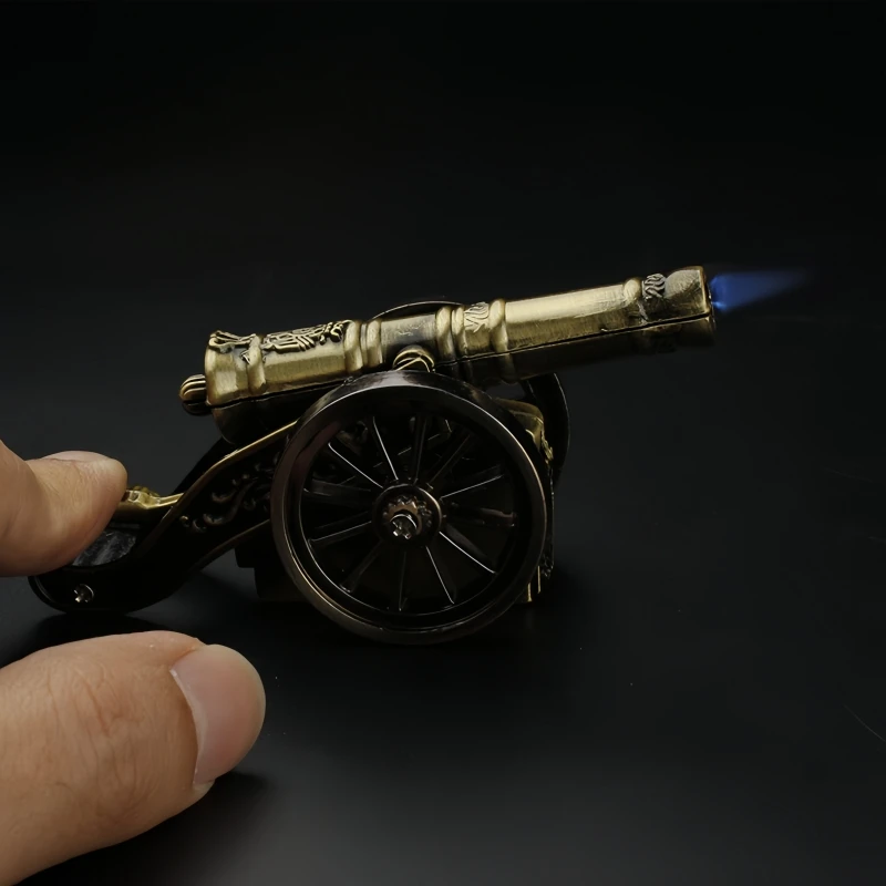 

New Mini Retro Lighter Refillable Butane Gas Lighters Windproof Torch Flame Novelty Vintage Unique Gift Smoking Accessories