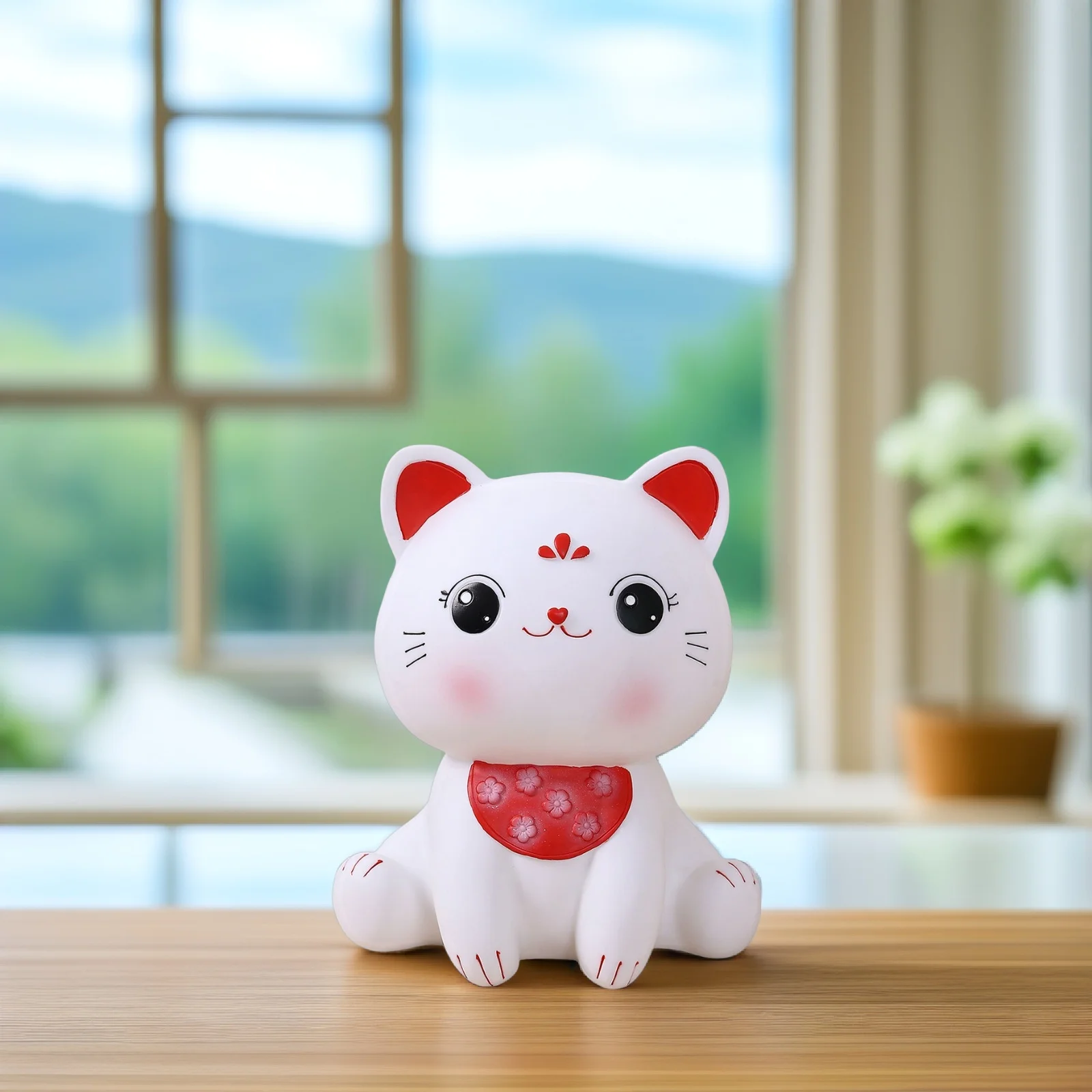 

Adorable Kitten Piggy Bank Practical Vinyl Material Money Box Cute Desktop Decoration Savings Jar Cartoon Cat Piggy Bank