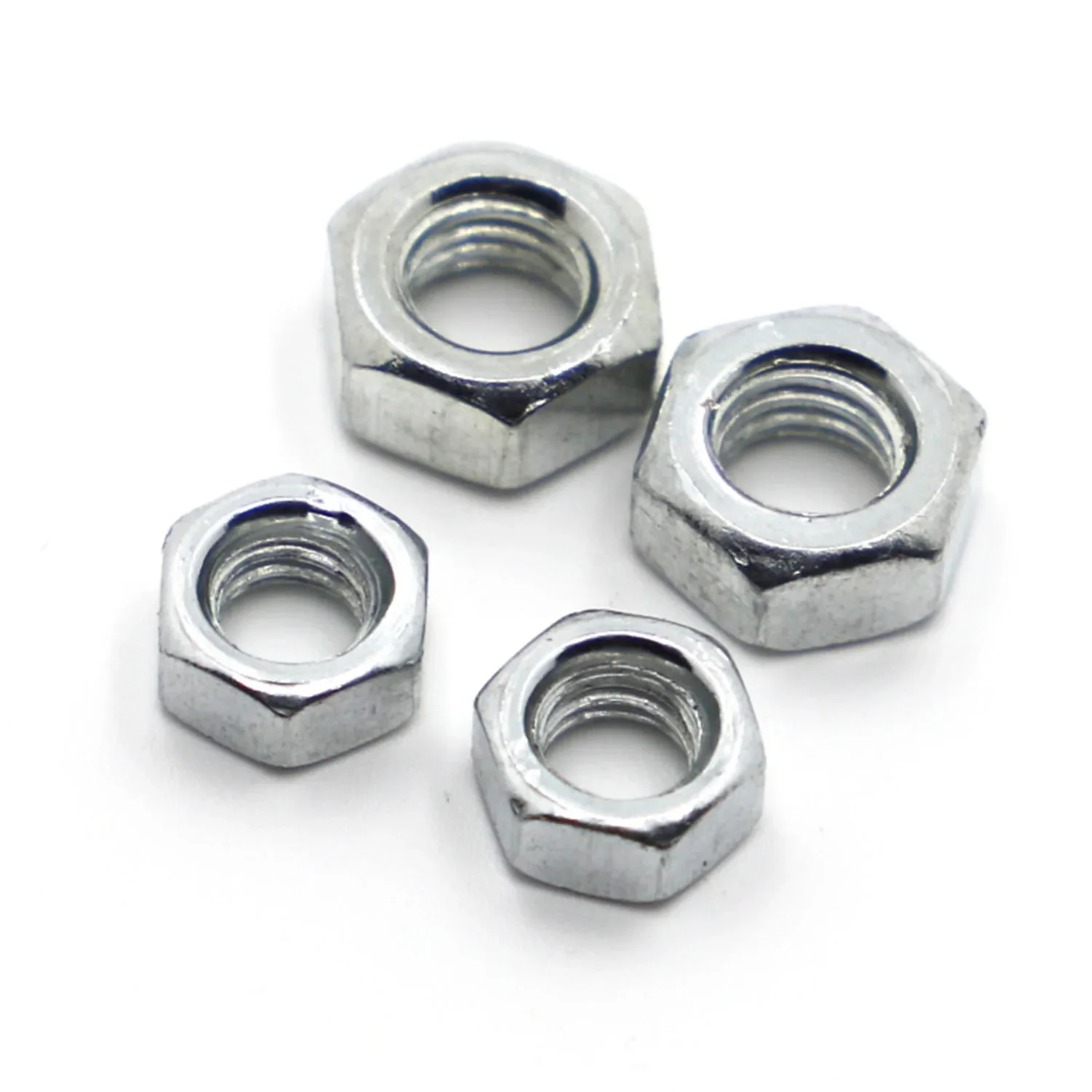 Metric DIN934 Hexagon Hex Nuts M2 M2.5 M3 M4 M5 M6 M8 M10 M12 M14 M16 M18 M20 M22 M24 Zinc Plated Carbon Steel Hex Nuts