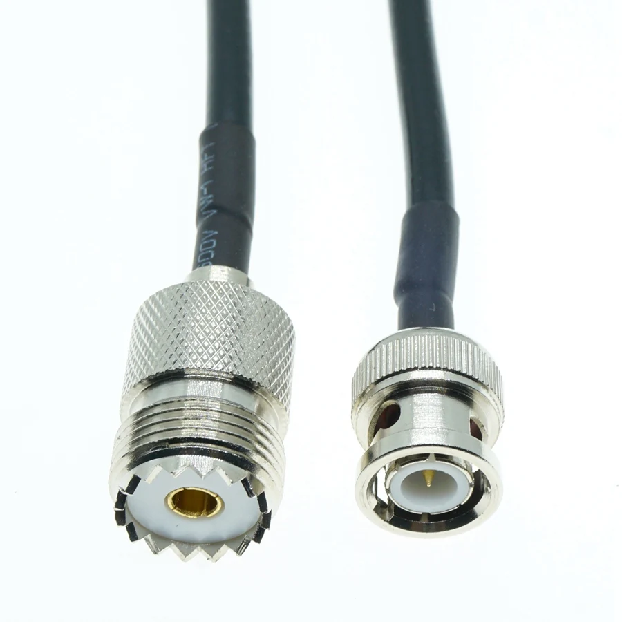 BNC Male to UHF Female SO239 Jack Lot RF Coax Pigtail Jumper 50ohm RG58 Cable