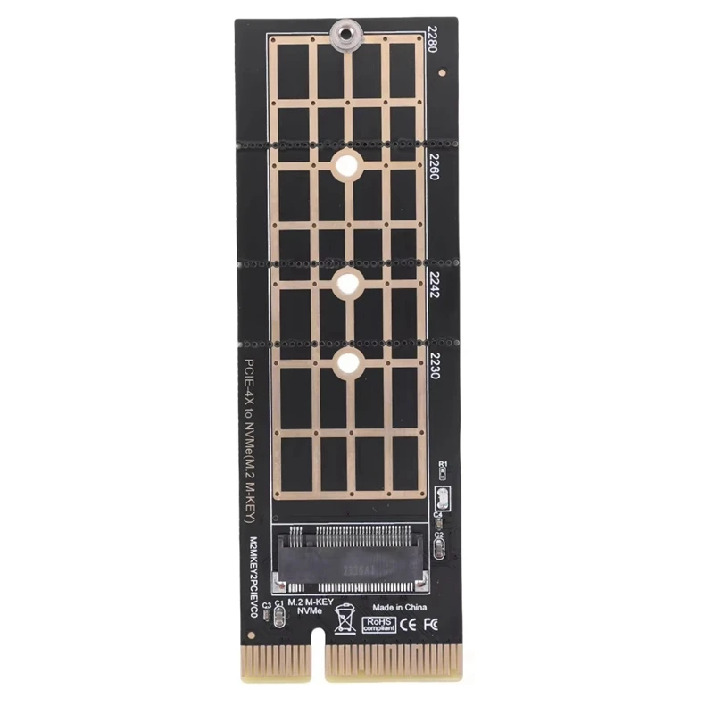 Top-PCI-E To M.2 Convert Adapter Nvme SSD Adaptor Card PCI-E 3.0 X4 To Nvme M.2 Adapter Support 2230 2242 2260 2280 SSD