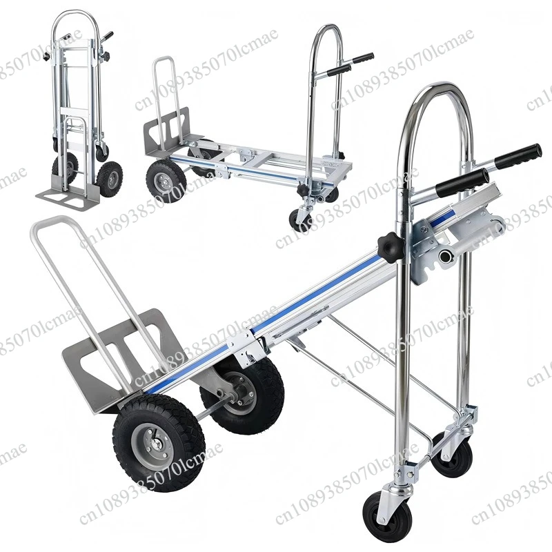 Logistics folding trolley aluminum trolley tool cart aluminum alloy truck household luggage cart logistics truck