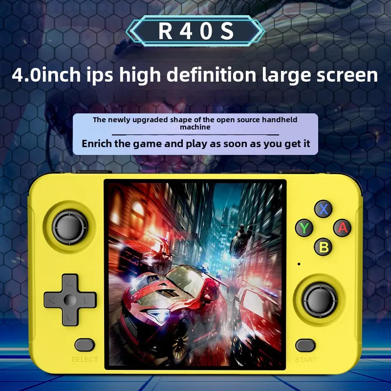 

R40S Open Source Linux Systems Handheld Portable Nostalgic 4inch IPS Screen Built-in WIFI RK3566 Retro Console Game Kids Gifts