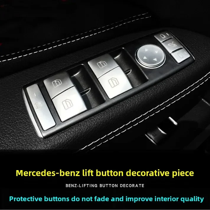 

Interior Modification Window Button Decoration for Mercedes-Benz B E C Class CLA GLA ML GL GLE GLS Car Accessories