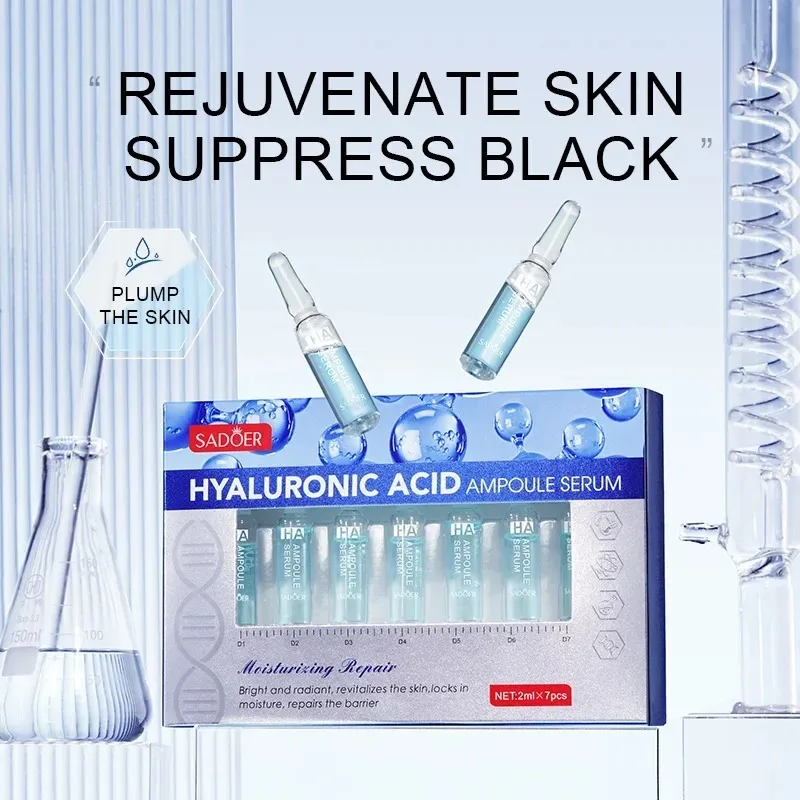 Skin Care Hyaluronic Acid Liquid Essence Facial Moisturizing, Lifting, and Rejuvenating Firming Line Facial Lifting Serum 2ml*7 Tubes