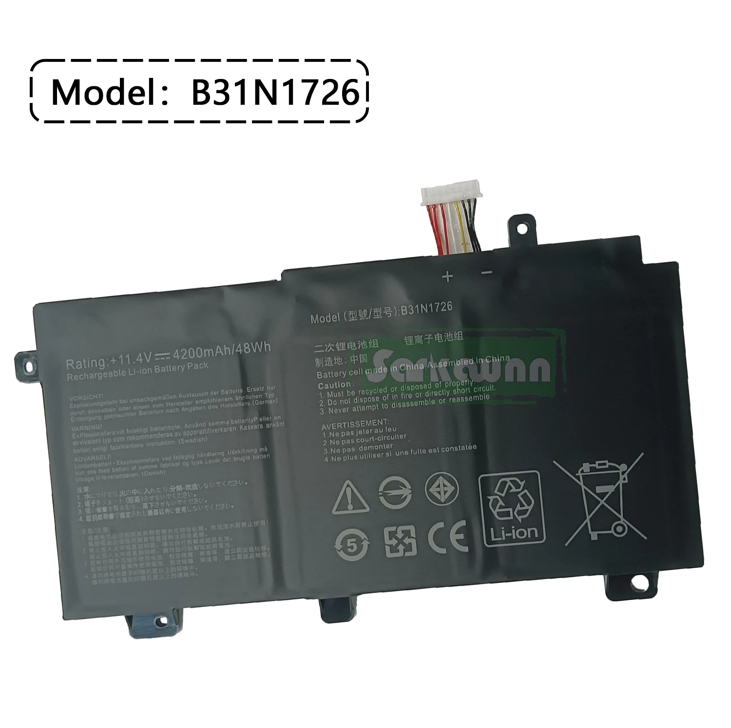 SARKAWNN B31N1726 Laptop Battery For ASUS flying fortress FX80G FX95D FX504GE FX505G FX86 FX95G