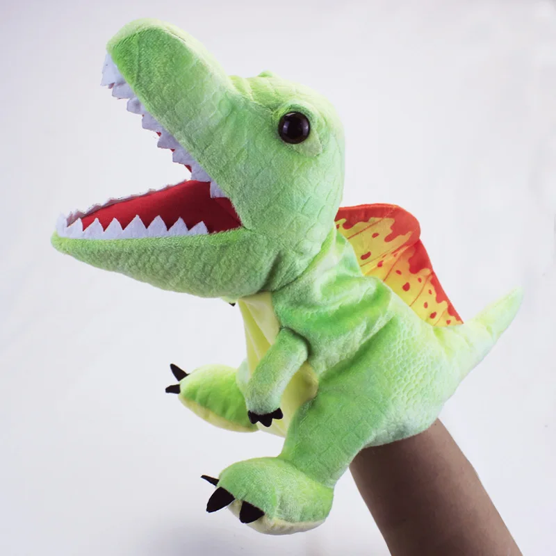 Neue 11-Stil Dinosaurier Handpuppe Plüschtiere Kindergartenaufführung Handsteuerhandschuhe Triceratops Tyrannosaurus Dilophosaurus – Detail 6