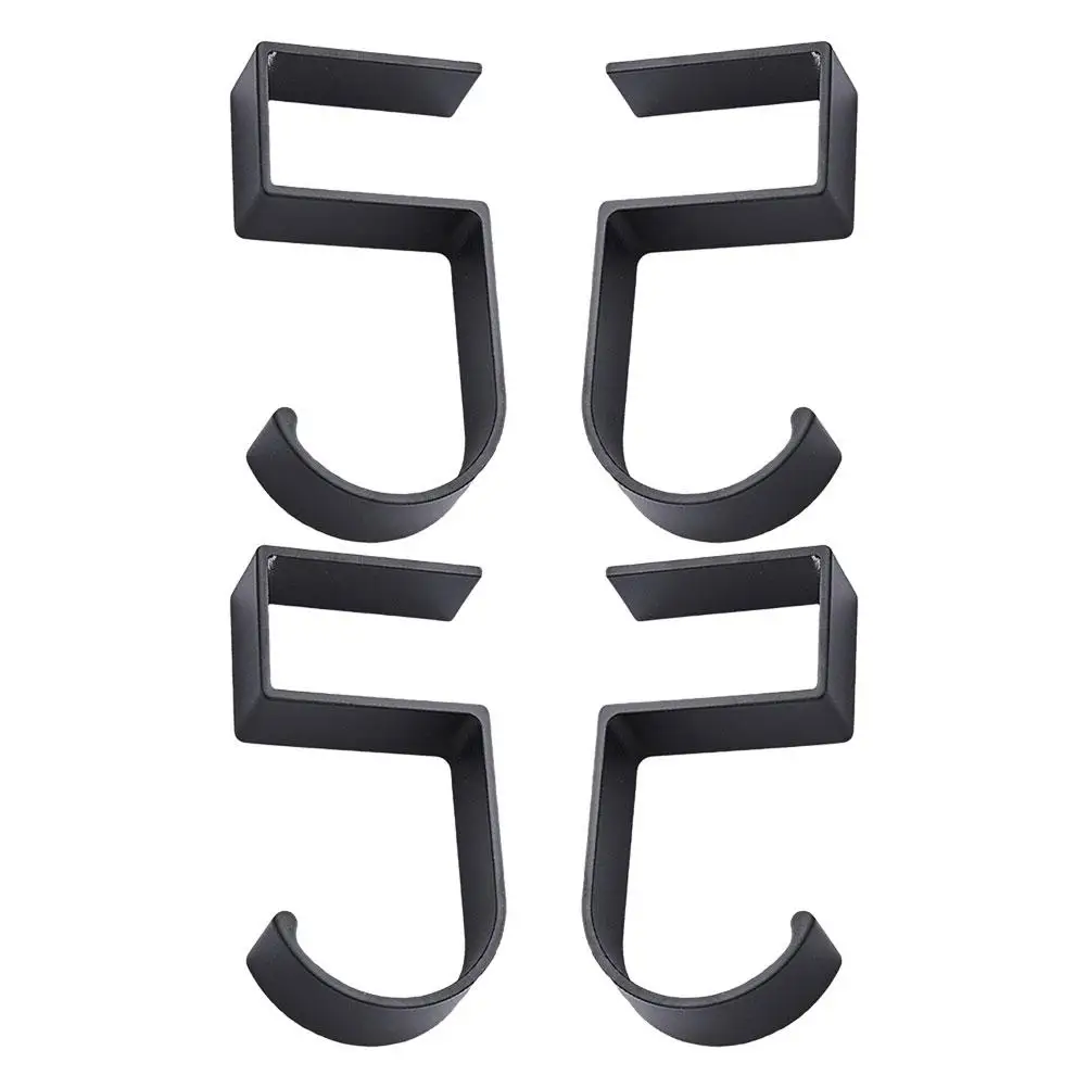 

4 pcs Desk Hooks Metal Handbag Hanger Purse Table Hook for Backpacks Black Handbag Storage Hooks Dorm Office Storage Organizer