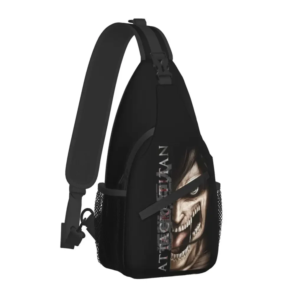 Eren Attack On Titan Crossbody Sling zaino uomo personalizzato Anime Shingeki No Kyojin borsa a tracolla per viaggi escursionismo Daypack