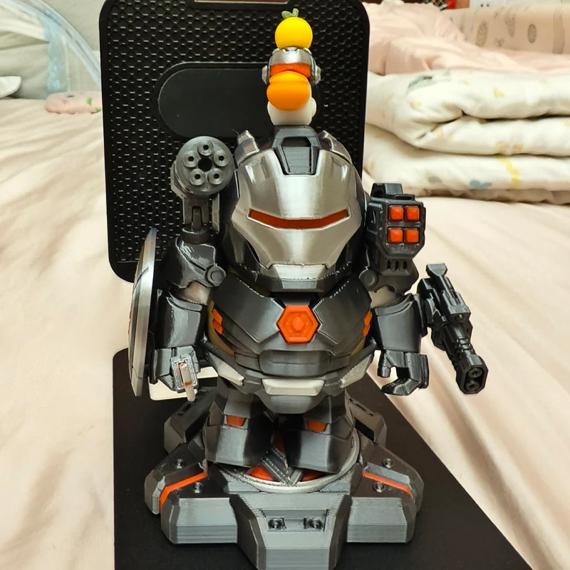

Мощная 3D-печатная фигурка Капибары Iron Dolphin Hero Black Warrior Edition: Магнитное настольное украшение для игр и декора