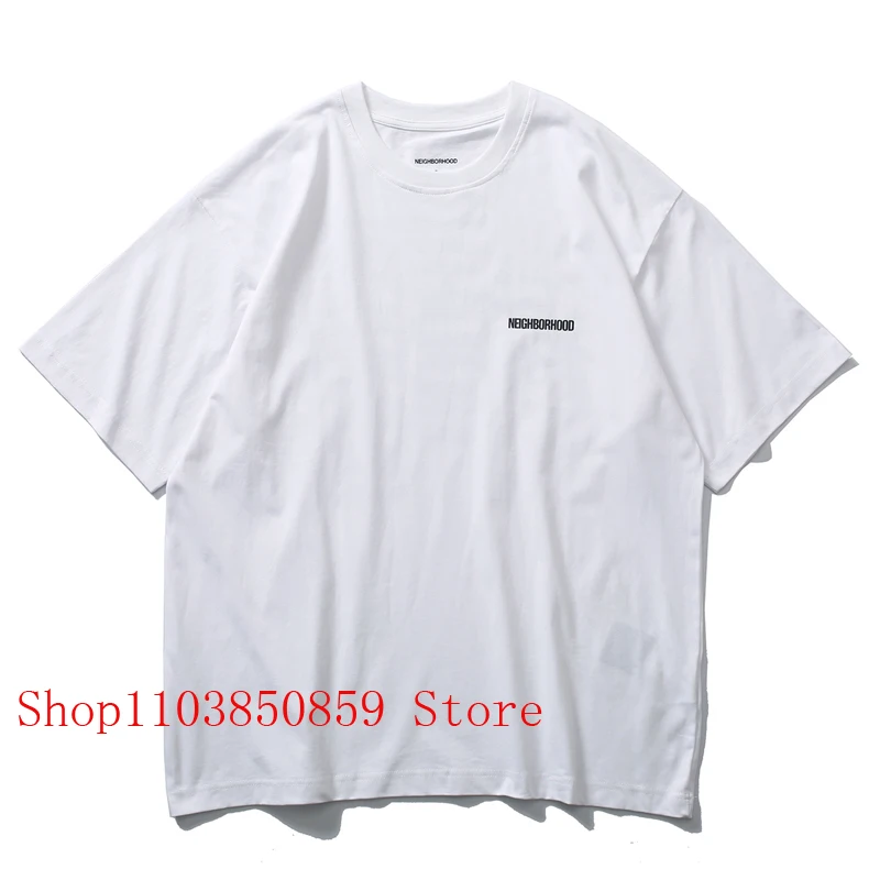 Harajuku Style Fashion Brand NEIGHBORHOOD Loose Leisure T-shirt Summer Men Women Simple NBHD Tee Top