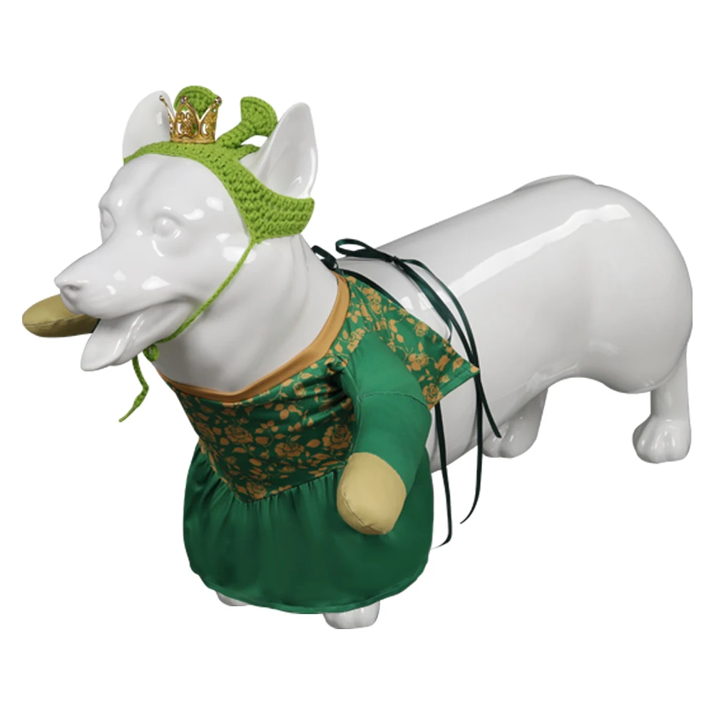 Shrek-Disfraz de Fiona para perro, ropa para mascotas, Disfraces para fiesta de carnaval, Halloween, gato