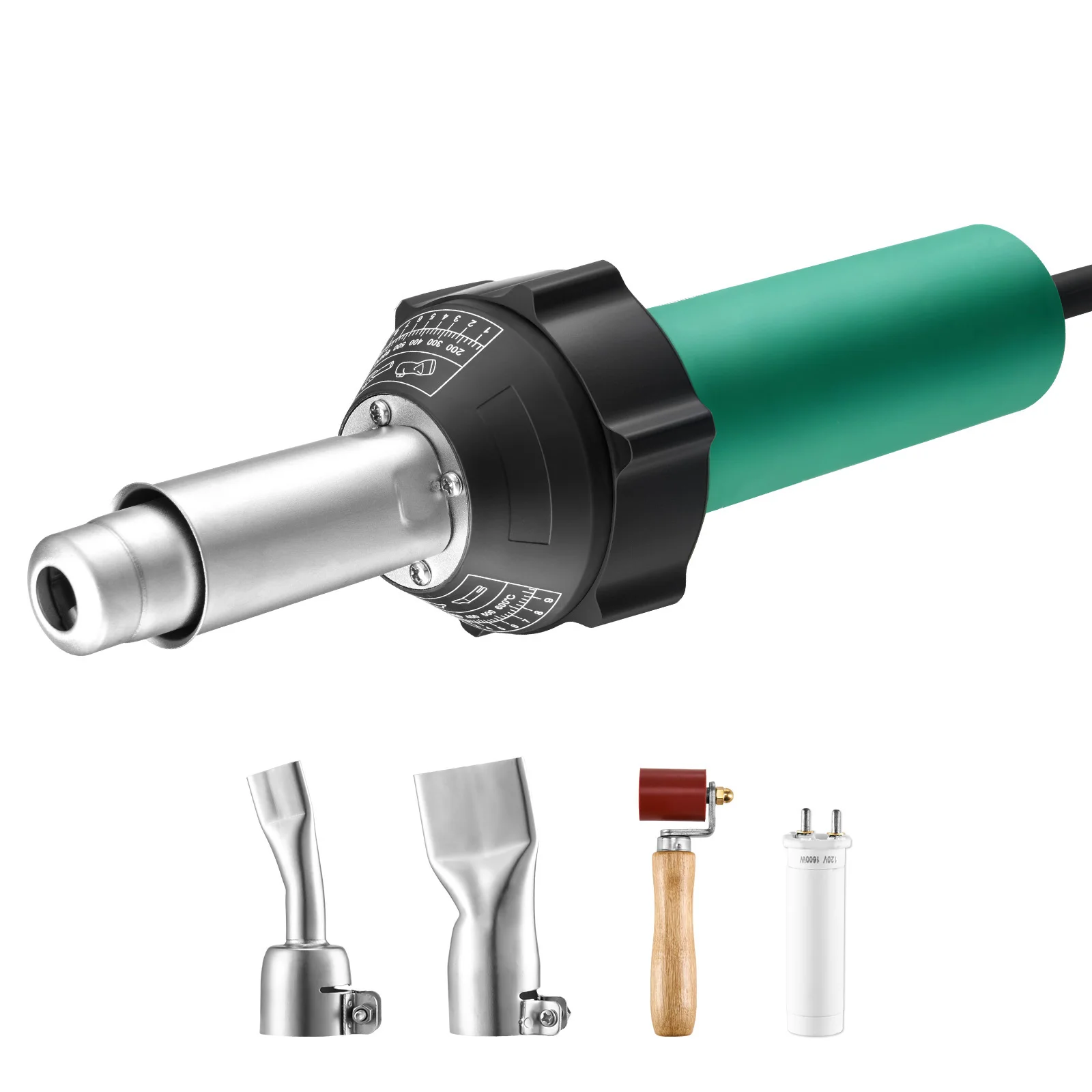

SucceBuy 1600W Plastic Welding Gun Hot Air Plastic Welder Pistol PVC TPO Vinyl Heat Gun Welding Torch Kit w/ for PP/PE/PVC Sheet