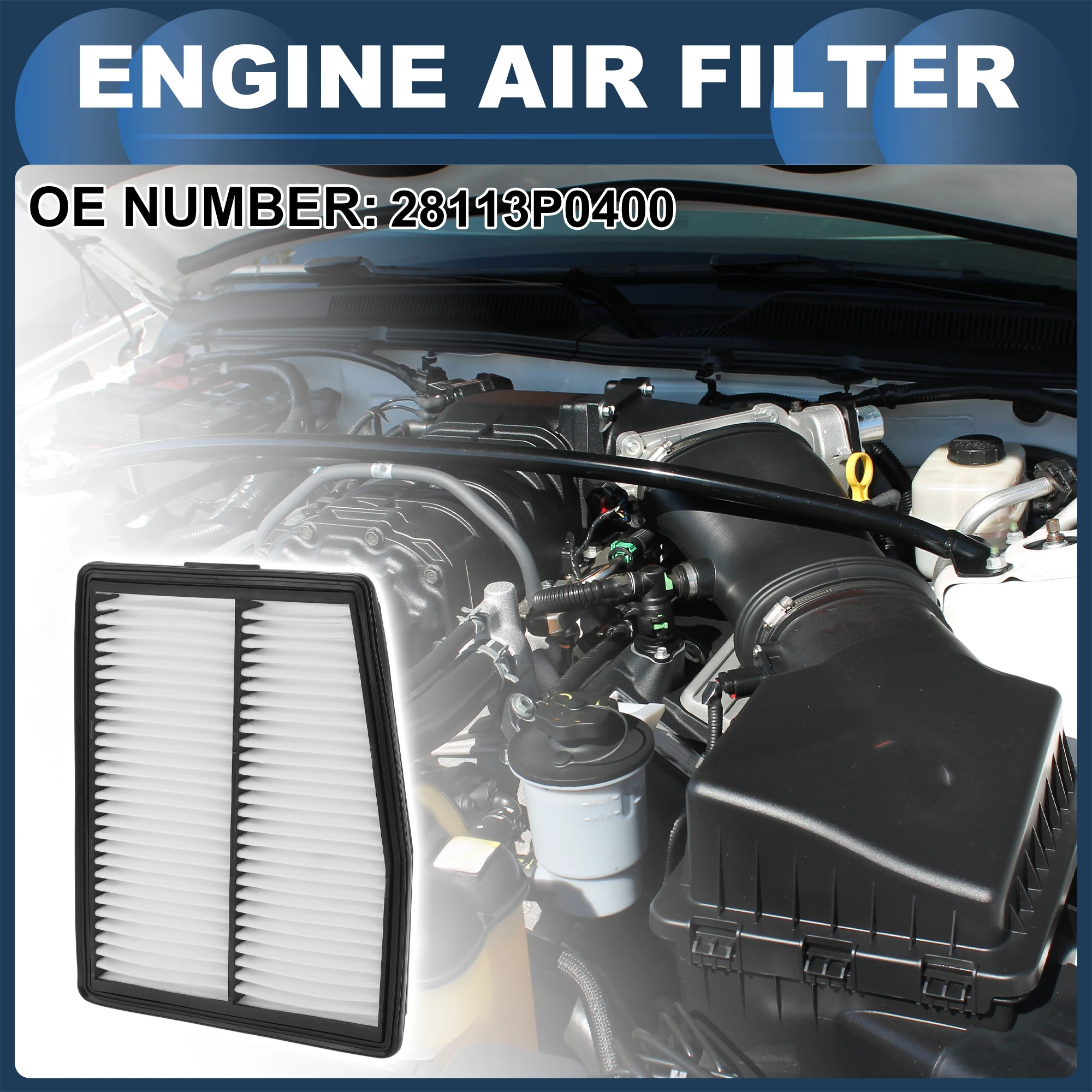 

X Autohaux Car Engine Air Filter No.28113P0400 for Kia Sportage 2023-2024 1 Pcs Long life