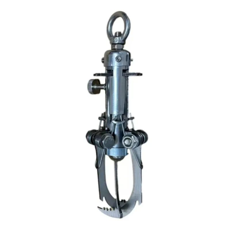Stainless Steel Drone Rescue Mechanical Claw, Heavy Duty Handmade Grapple with Rope Mount