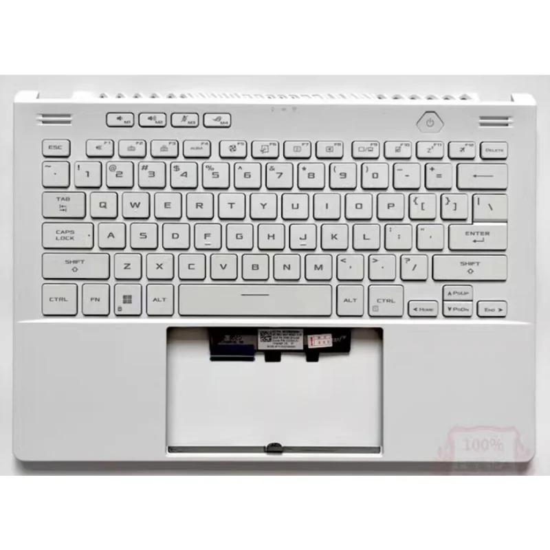 

Клавиатура и верхняя часть корпуса (палмрест) белого цвета для ноутбука Asus ROG Zephyrus GA402R G14 2022, класс A+