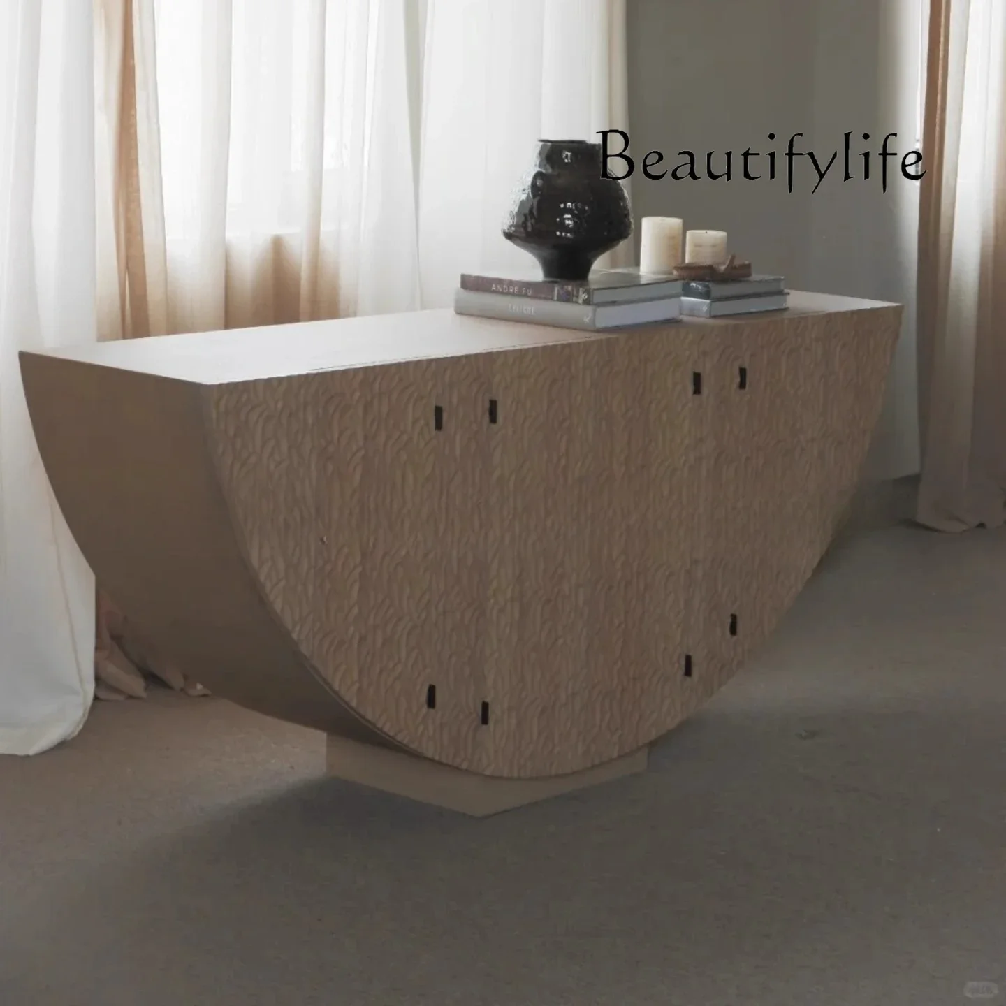 

YY Medieval Solid Wood Dining Side Cabinet, Living Room Home Creative Retro Style Tea Cabinet, Simple Modern Entrance Cabinet