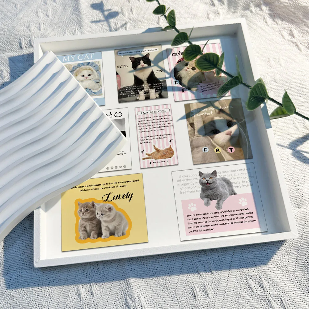 Paquete de pegatinas de gato creativas, decoración de pegatinas, funda de teléfono, cuaderno, equipaje, taza de agua, pegatina impermeable DIY, 30 Uds.