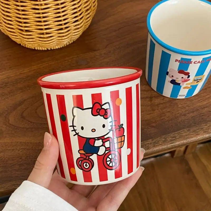 

Мультяшная чашка Hello Kitty, керамическая чашка, милая кружка, большая емкость, красивая кофейная чашка, новая модель, чашка для молока, модный фестивальный подарок