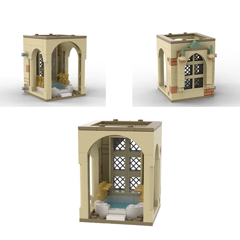 Office Dorm Modular Castle - House Kitchen Library Model Building Blocks MOC Room of Requirement Architecture Collection Toys