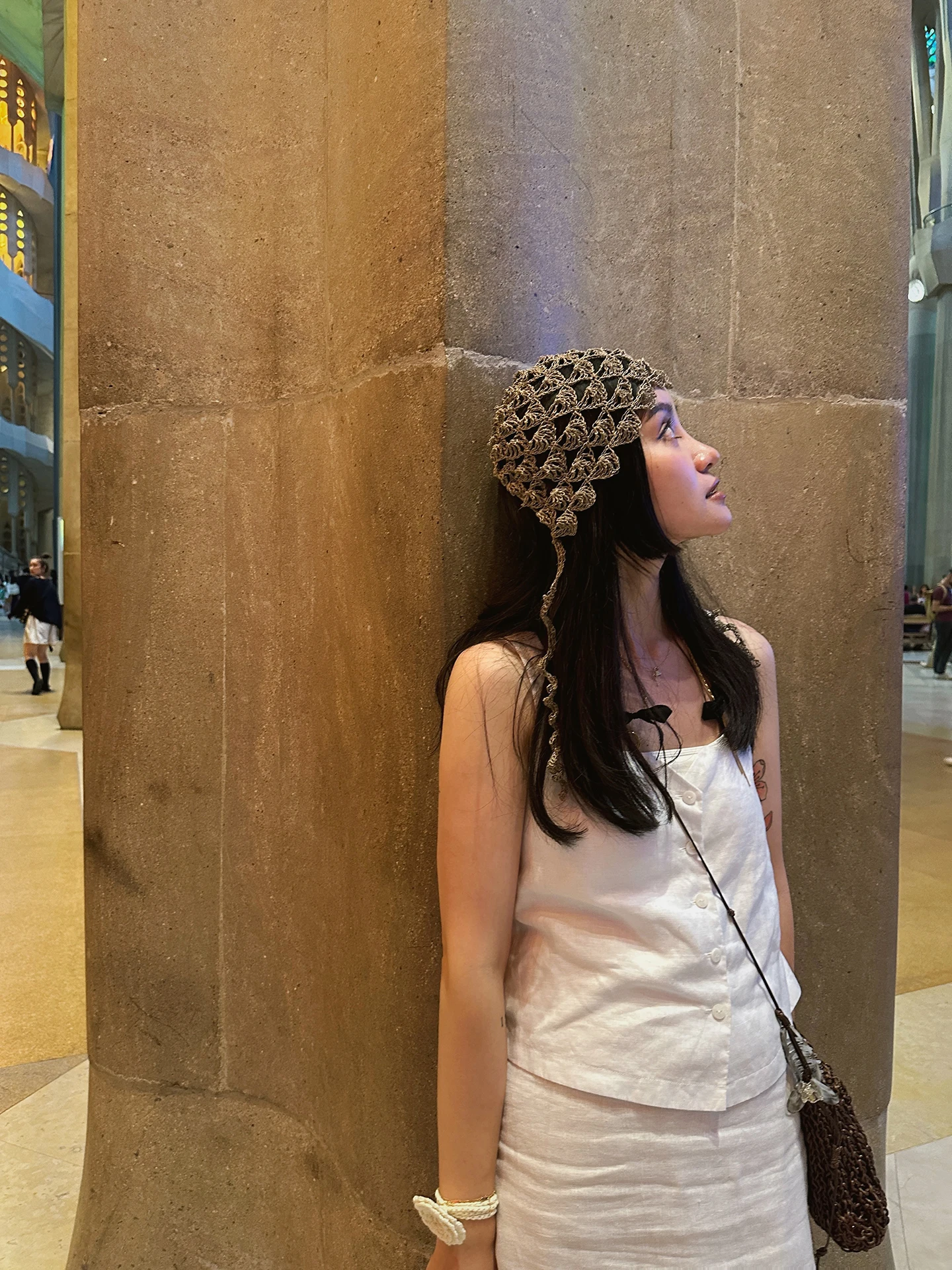 

iWiNG l Sle Ultra Soft Linen White Set Comfortable High End Street Sle Women's Vest Dring Summer Collection