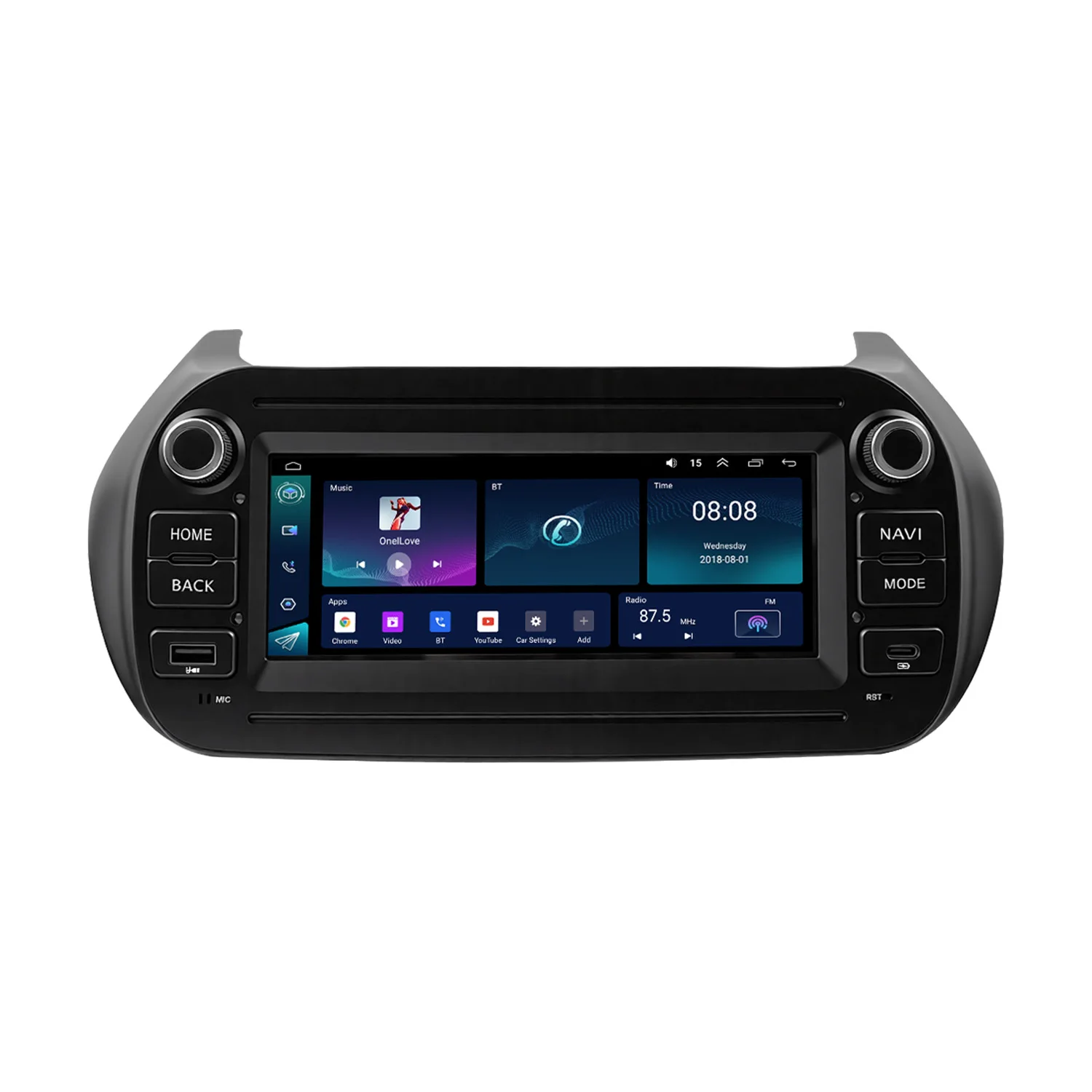 7“Android Car Radio For Fiat Fiorino/Qubo/Citroen Nemo/Peugeot Bipper Wireless CarPlay Auto GPS Nav Bluetooth Steering Control