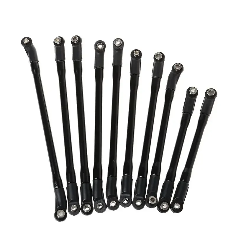 10Pcs/Set Metal Link Set Plastic Rod End for 1/10 RC Crawler Car Axial SCX10 II 90046