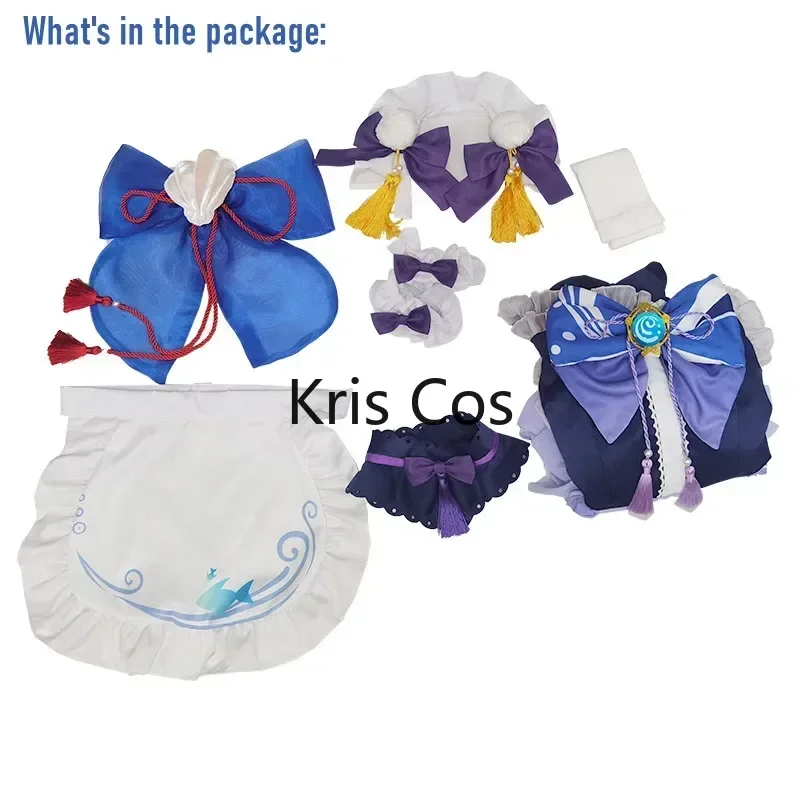 FC6Cosplay Kokomi Leuke Meid Kostuum Leuke Lolita Jurk Cosplay Genshin Impact Vrouwen Meisje Kostuum Halloween Kerst Jurk O@FC8!