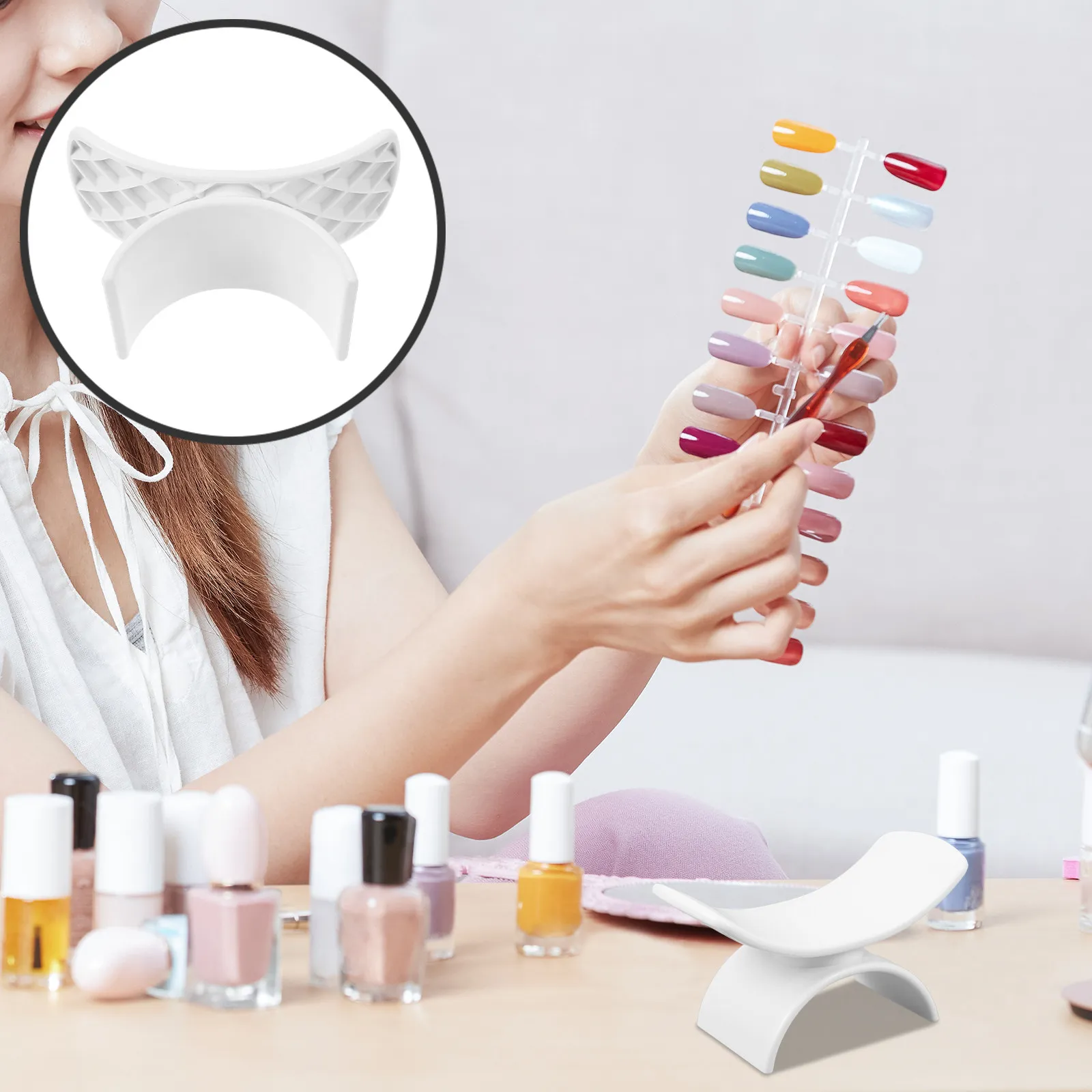 

U Shaped Hand Rest for Nails Tech Salon Essential Armrest Ergonomic Design Soft Plastic Wrist Support Nail Technician Hand