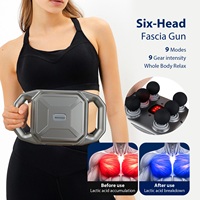 Fascia Gun 6 Heads Massage Gun High-frequency Vibration Body Relaxation Electric Massager for Back Leg Neck Deep Tissue