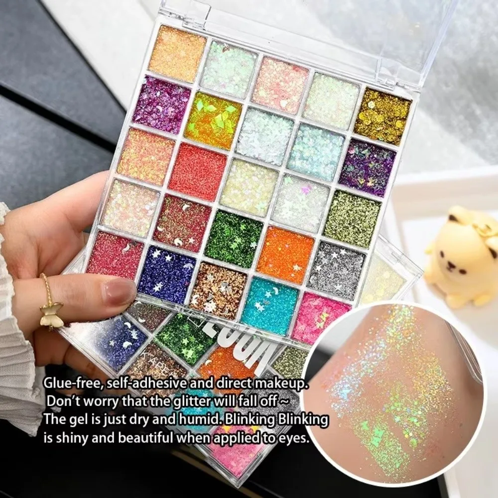Multi-color Glitter Eyeshadow Palette Glitter Sequins Mermaid Eyeshadow Pearlescent High Gloss Sequins Glitter Eyeshadow