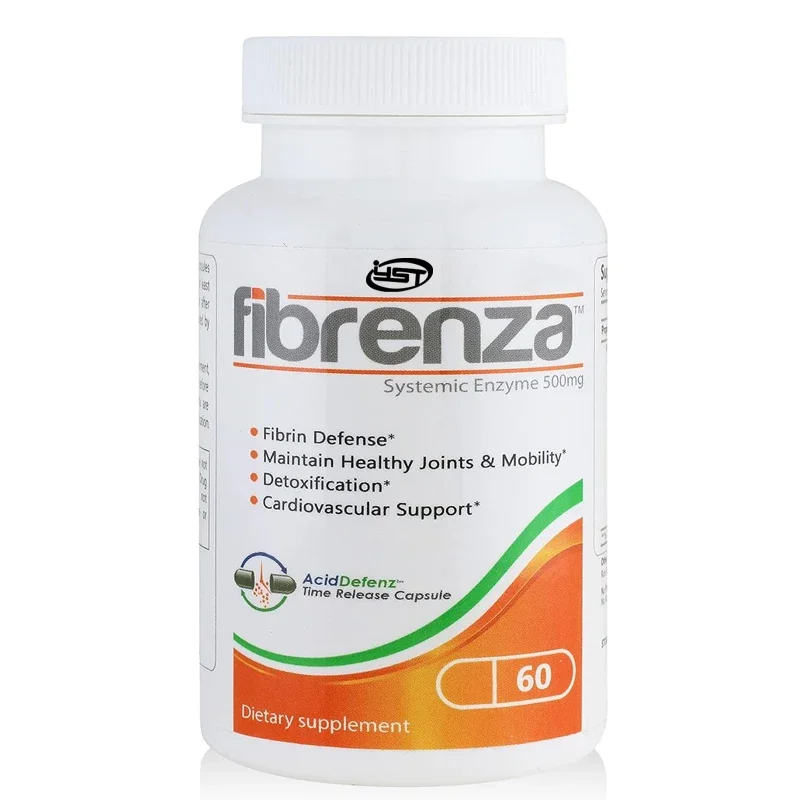 Fibronza - Contains fibrinogen hydrolysis and proteolytic enzymes - Fibrin defense and cardiovascular support - Vegetarian