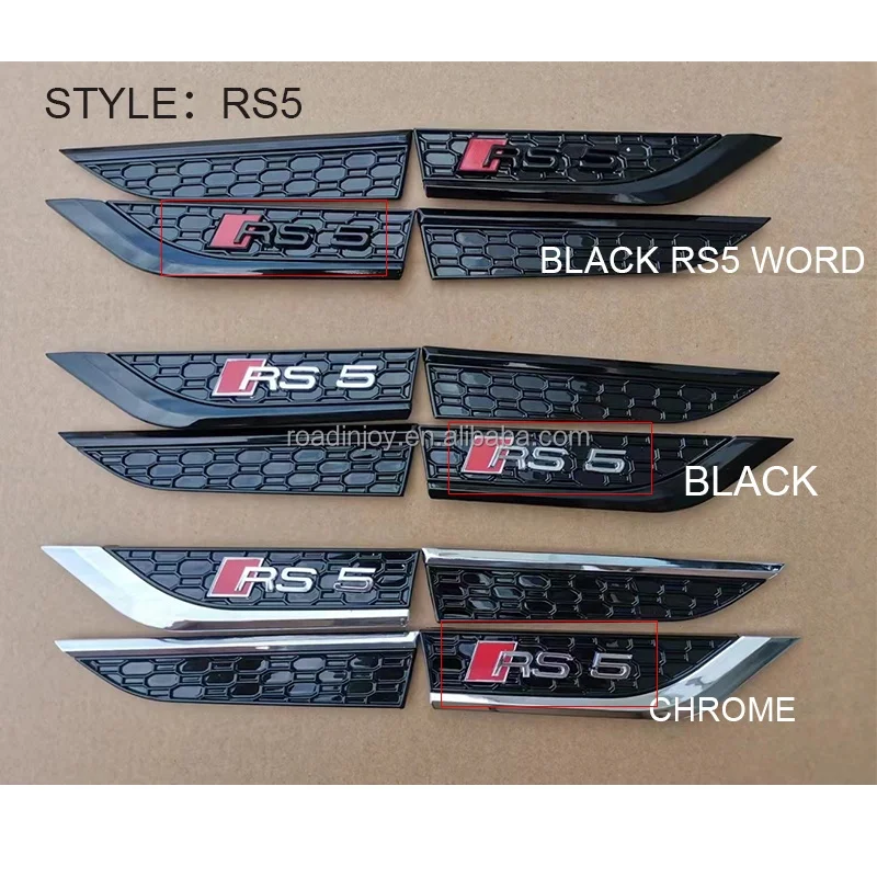 Body Kit B9 B9.5 B8 Pa Rs Or S Fender Attachment Black Or Chrome Word For audi A3 A4 A5 A7