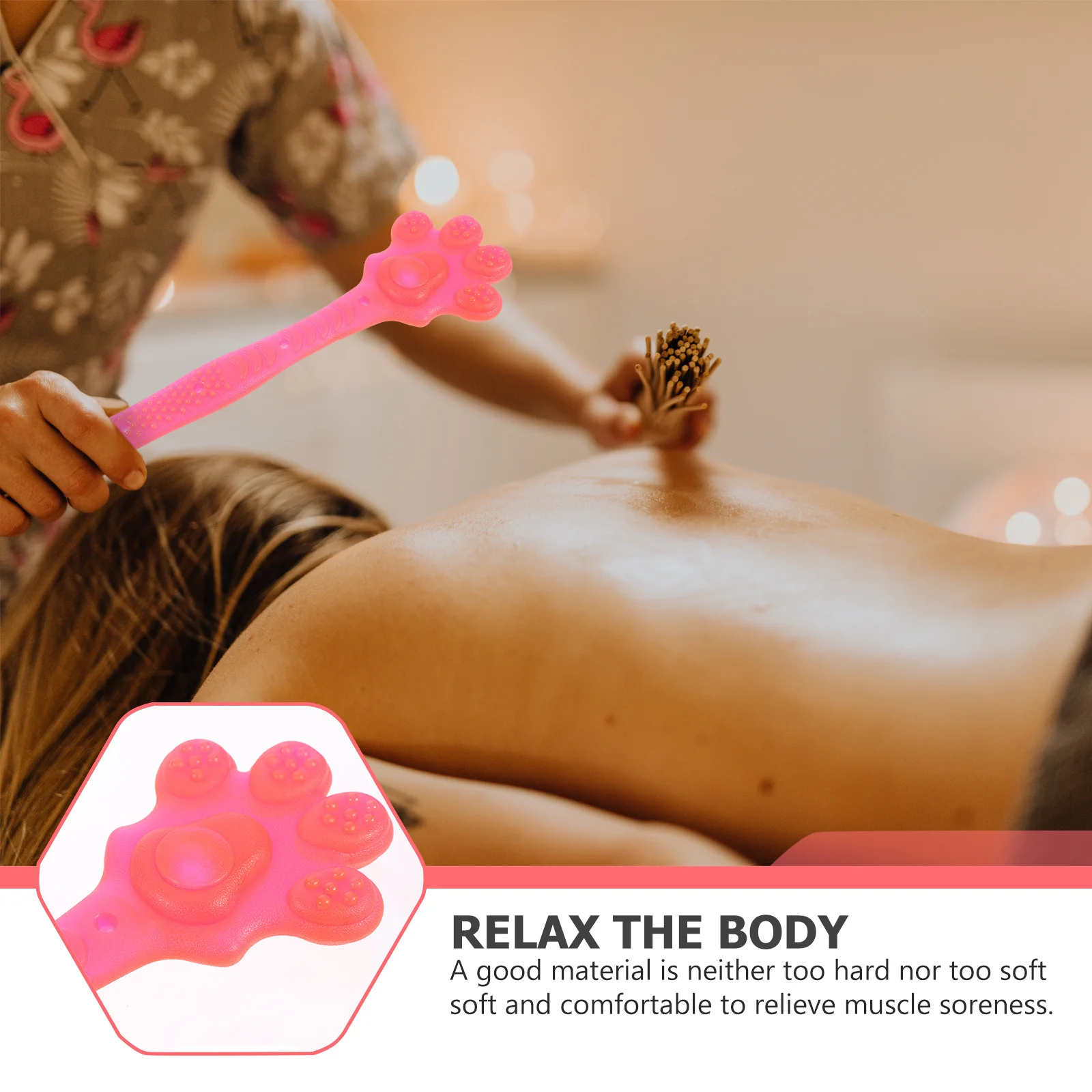 

1Pcs Massage Hammer Body Pat Tool Handheld Flap Massager Fitness Muscle Relax Therapy Handheld Flap Massager Massage Pat