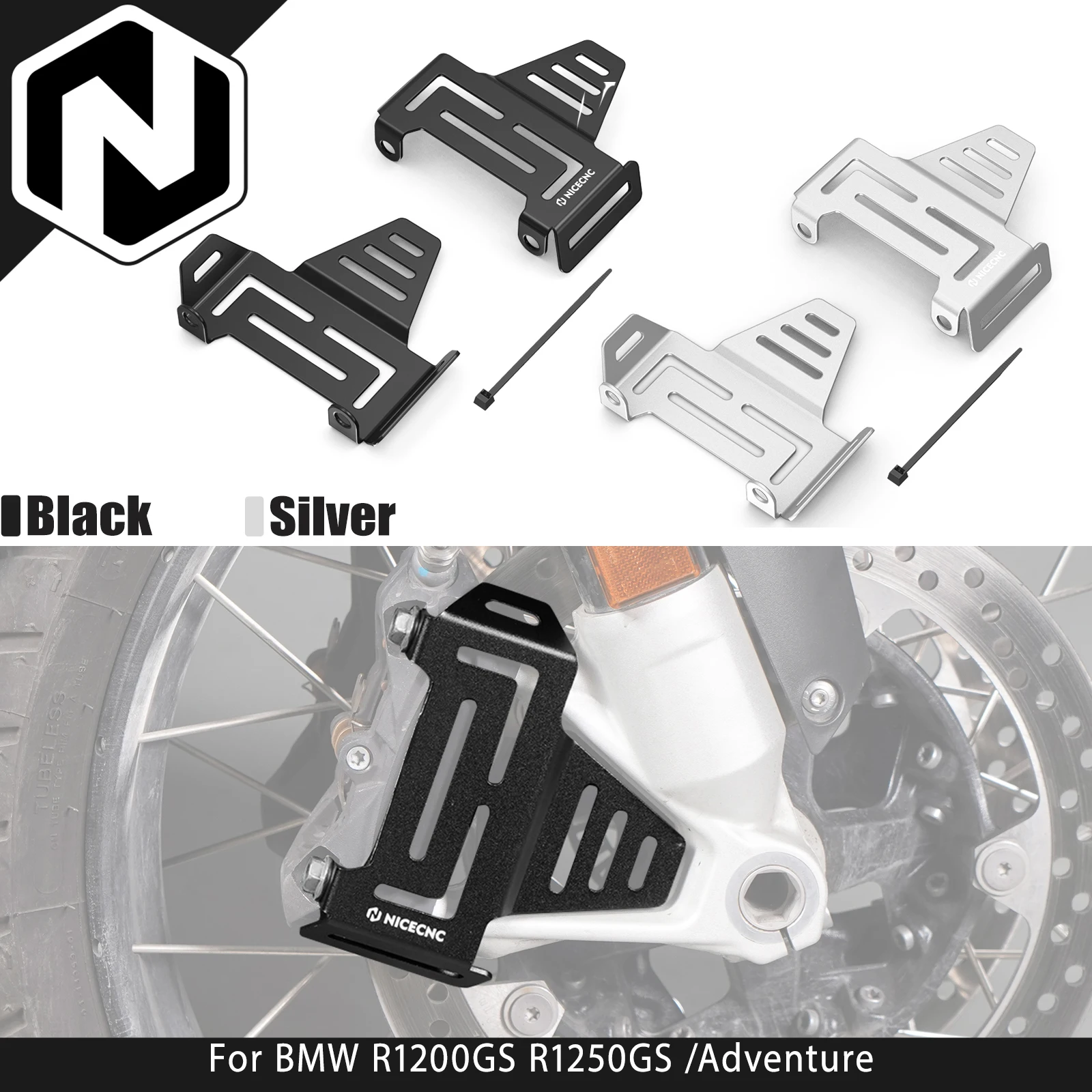 Für BMW R1250GS /Adventure 2019-2024 NICECNC Vorderer Bremssattelschutz R1250GS 19-23 R1200GS /Adventure 13-18 R1250GSA R1200GSA