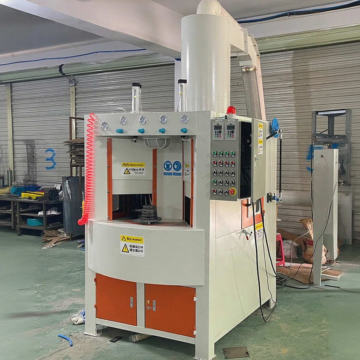 Automatic Cycle Sandblasting Machine Multi-Station Turntable Sand Blasting Cabinet Rotating Disc Type Sandblaster PLC Engine