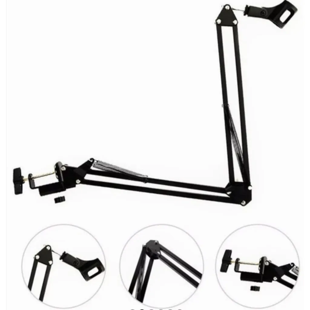 Professional Articulated Table Pedestal Arm For Youtube Studio Microphone