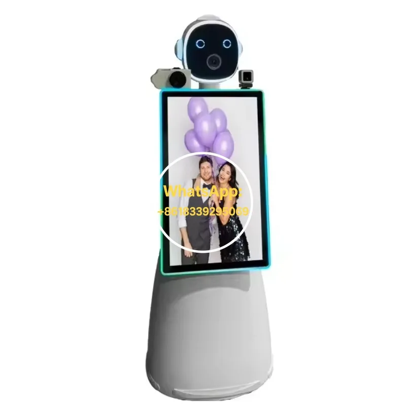 Robot Photo Booth Unique Portable Selfie Beauty Magic Mirror Photo Booth Case Touch Screen Photo Booth with Printer Camera